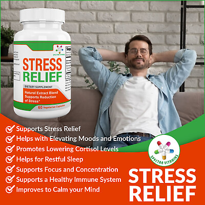 #ad STRESS RELIEF promotes reduction of Stress Ashwagandha 60 capsules $19.99