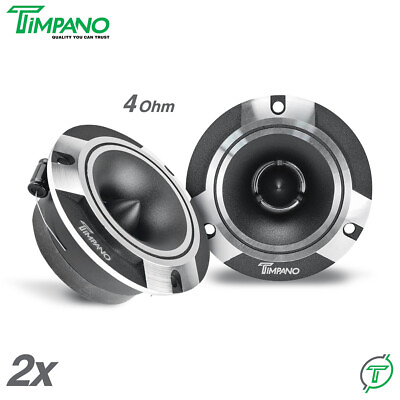 #ad 2x Timpano 600W Car Audio Tweeters TPT ST2 CHROME 3.85quot; Shallow Bullet 4 Ohm $19.95