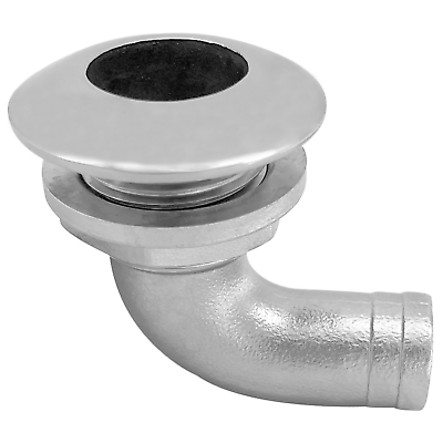 #ad 1PCS Stainless Steel Thru Hull 25 MM Water Outlet 90° Deck Filler Hose Connector $27.77
