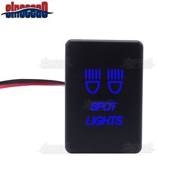 LED Blue Spot Lights Push Switch w Wiring For Toyota Tacoma Tundra 4Runner Yaris $8.19