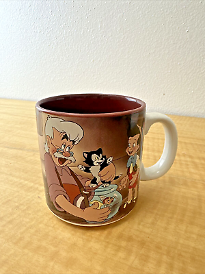 #ad Walt Disney Pinocchio Mug Vintage Geppetto Alice In Wonderland Jiminy Cricket $10.00