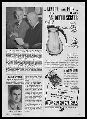 #ad 1948 Na Mac Products Los Angeles CA Dutch Server amp; Hang R Pads Vintage Print Ad $12.95