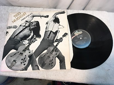 #ad Vintage Ted Nugent Free for All Record on Epic Very Good $11.69