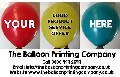 #ad 200 Custom Printed Balloons: Helium Quality Personalised amp; Branded Logo Balloons GBP 56.00