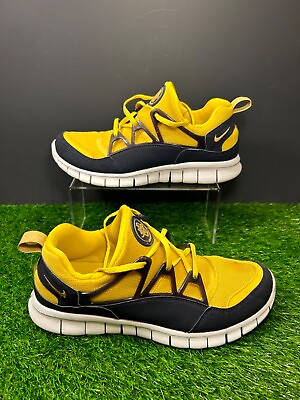#ad Nike Free Huarache Light Mens 9 Yellow Black Shoes Athletic Freeharachi RARE $98.88