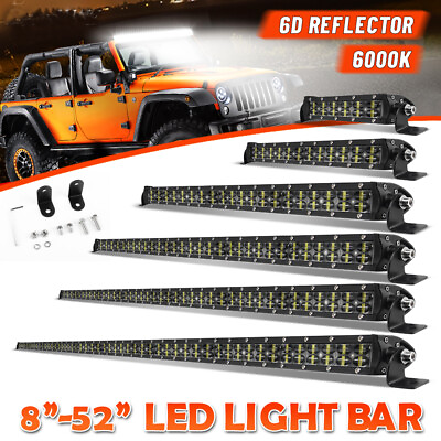 6D 8quot; 14quot; 22quot; 32quot; 42quot; 52quot; Led Work Light Bar Combo Beam Driving 4x4 Offroad SUV $92.85