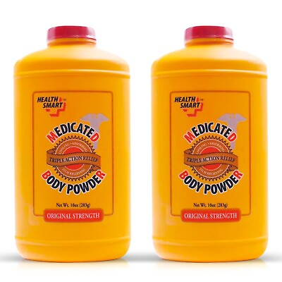 #ad 2 10 oz Health Smart Medicated Body Powder With Talc like Gold Bond Original $21.00