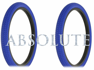 #ad PAIR OF ALL BLUE BICYCLE GENUINE DURO BMX TIRES IN 20 X 1.75 INFECTION TREAD. $48.79