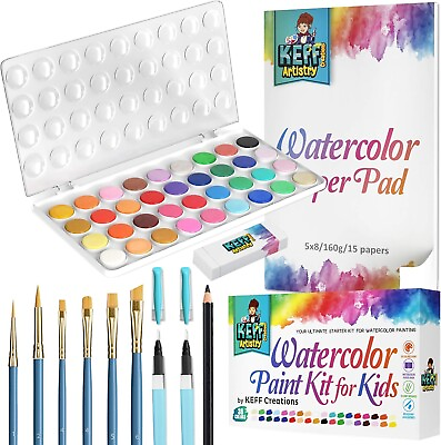 #ad Watercolor Paint Set for Kids 36 Water Colors Artist Painting Supplies Kit $19.96