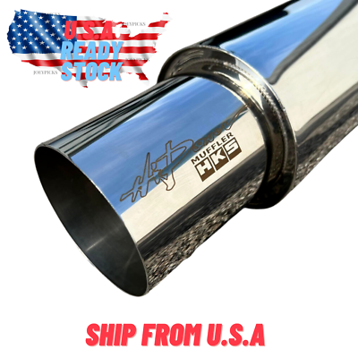 #ad #ad NEW OEM Outlet 4.0quot; Inlet 2.5quot; HKS UNIVERSAL SINGLE EXHAUST MUFFLER SHIP FROM US $105.99