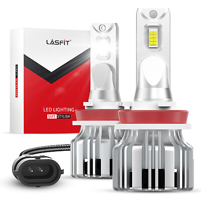 #ad #ad LASFIT H11 LED Headlights Kit Low Beam Bulb Super Bright 6000K Cool White 5000LM $34.99