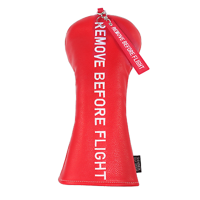 #ad NEW Golf Headcover Red Remove before Flight Golf Headcover 460CC Driver Cover $29.99
