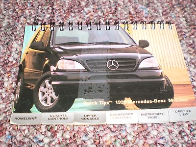 #ad 1999 99 MERCEDES M CLASS ML OWNERS MANUAL QUICK TIPS GUIDE CONTROLS LIGHTS SEAT $7.75