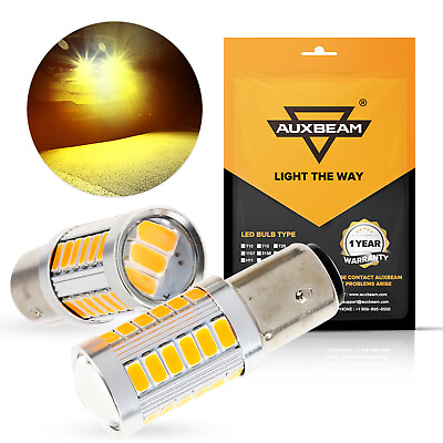 AUXBEAM 1157 2357 Turn Signal Light Bulbs Amber for Chevy GMC K1500 K2500 K3500 $15.99