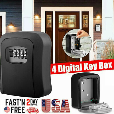 #ad Wall Mount 4amp;Digit Combination Key Lock Storage Safes Security Boxamp;Case Organize $8.99