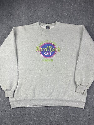 #ad Vintage Hard Rock Cafe Sweatshirt Size XL Gray USA Made London England 90s $30.00