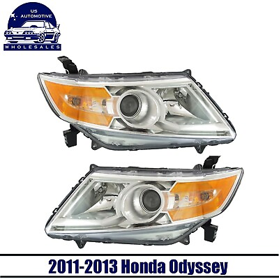 #ad New Headlight Lamp Left and Right Side With Bulb For 2011 2013 Honda Odyssey $183.02