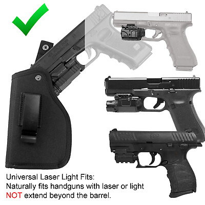 #ad Concealed Carry IWB OWB Pistol Holster Waist Belt Fits Gun with Laser or Light $18.89