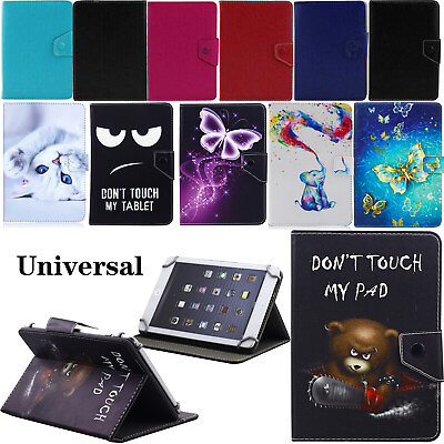 #ad Universal Printed Leather Case Stand Cover For 7quot; 8quot; 9.7quot; 10quot; 10.1quot; Tablet PC $10.11