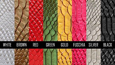 #ad SHIPS FOLDED SNAKE SKIN SCALE 3D Texture Faux Leather Upholstery Vinyl Fabric $17.99