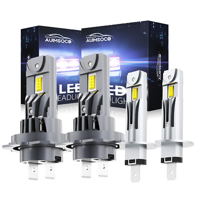 #ad H7H1 4X 6000K LED Headlight High Low Beam Bulbs Combo For BMW E70 X5 2005 2013 $70.99