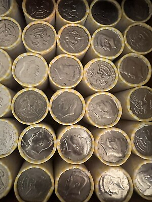 #ad Unsearched Kennedy Half Dollar Coin Rolls Loomis Rolls $16.10