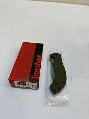 #ad Kershaw CQC 10K Folding Knife 3.75quot; 8Cr14MoV Steel Blade OD Green G10 Handle $39.99