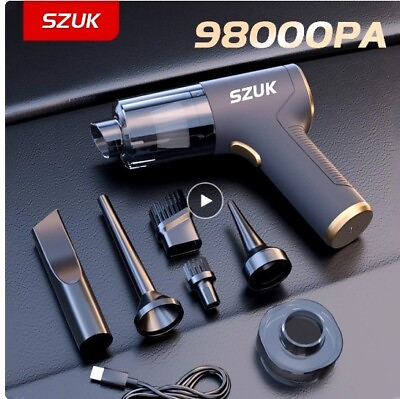 #ad SZUK 98000PA Car Vacuum Cleaner Wireless Portable Cleaning Ma car vacuum cleaner $57.00