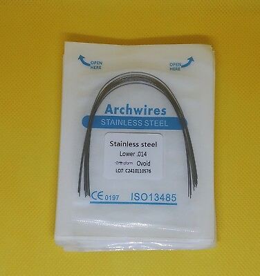#ad 100Pcs Dental Orthodontic Stainless Steel Arch Wires Round Ovoid Form 10Packs $8.79