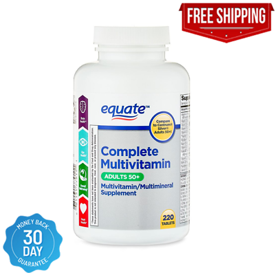 #ad EQUATE COMPLETE MULTIVITAMIN DIETARY SUPPLEMENT ADULTS 50 220 TABLETS EYE Heart $8.88
