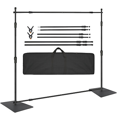 #ad VEVOR Pipe and Drape Kit Heavy Duty Backdrop Stand Carbon Steel Base 10x10 ft $72.99
