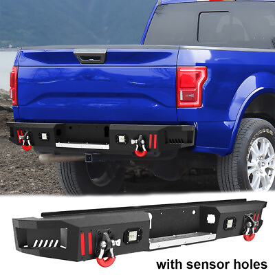 #ad For Ford F150 2015 2017 Steel Rear Bumper W LED Light D rings Excluding Raptor $449.00
