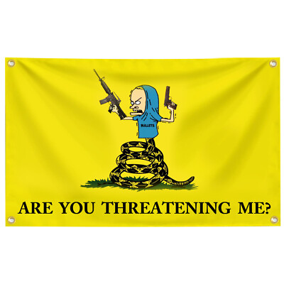 #ad Are You Threatening Me Flag 3x5Ft Double Sitich Banner Wall Decor Dorm Tapestry $9.86