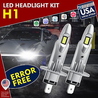 #ad New H1 LED Headlight Kit Bulbs High Low Beam Super White For 2019 Ford Fiesta $17.19