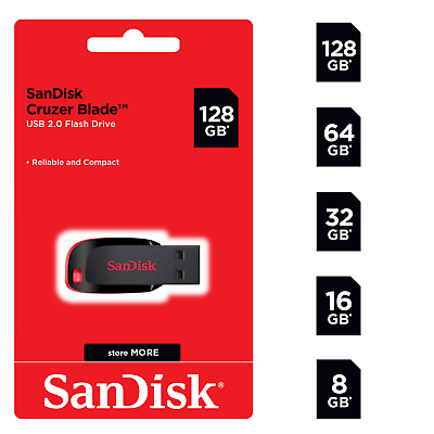 SanDisk 8GB 16GB 32GB 64GB 128GB USB Flash Drive Thumb Memory Stick Pen Lot Pack $104.95