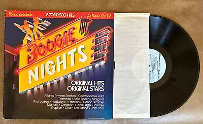 #ad BOOGIE NIGHTS 18 Top Disco Hits Original Stars R2240 1978 Ronco Vintage LP $11.25