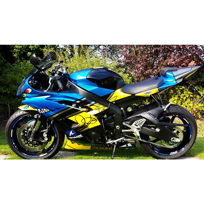 #ad New ABS Fairing Kits Fit for 2008 2016 Yamaha YZF R6 Blue Body Kit Injection $435.99