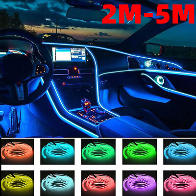 Car Interior Atmosphere Wire Auto Strip Light LED Decor Lamp Accessories $8.99