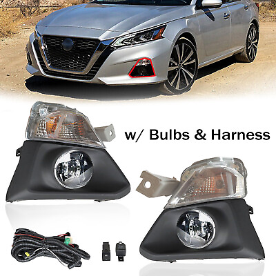 #ad Front Fog Lights Turn Signal Lamp W Harness Switch Fit 2019 2022 Nissan Altima $81.99