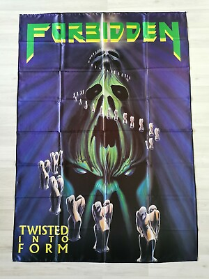 #ad FORBIDDEN Twisted into form FLAG cloth poster Banner Thrash Speed METAL $43.90