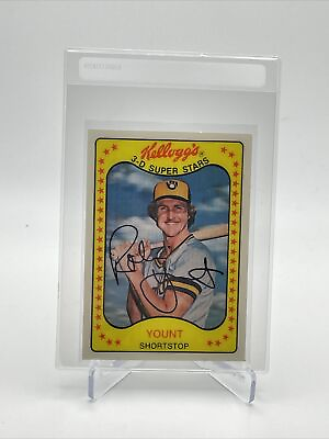 #ad 1981 Kellogg#x27;s Robin Yount Baseball Card #57 NM Mint FREE SHIPPING $1.95
