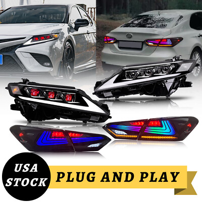 #ad #ad LED Headlights amp; Tail Lights For Toyota Camry 2018 2023 Demon Eyes Lexus Style $925.00