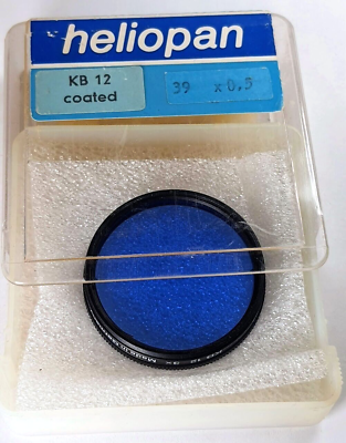 #ad Heliopan 39 x 0.5 KB 12 80B Blue Cooling Color Coated Lens Filter Germany 39x0.5 $29.99