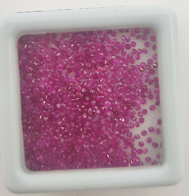 #ad Natural Untreated Ruby Round Diamond Cut Loose Gemstone Lot 50 Pcs 0.9 MM $21.99