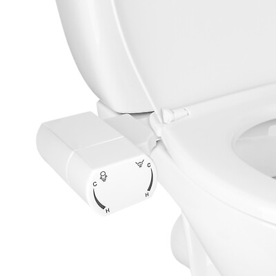 #ad JEP202R Dual Nozzle Bidet Toilet Seat Attachment with warm water Square New $49.99