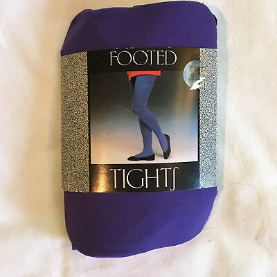 #ad VINTAGE NEW: FOOTED TIGHT 100 155 Lbs Purple MADE IN USA $12.50