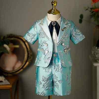 #ad 5PCS Kids Clothes Boys#x27; Piano Performance Suit Wedding Birthday Party Prom Sets $88.29