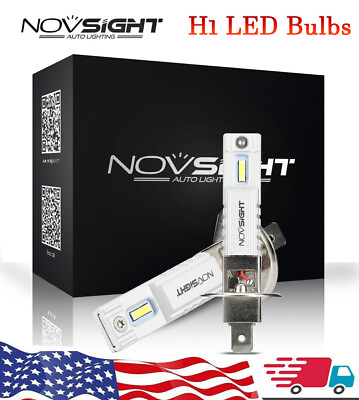 #ad NOVSIGHT 2x 160W 2000LM H1 LED Bulbs Car Driving DRL Fog Light Kit White 6000K $15.89