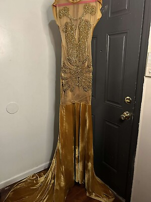 #ad Gold Prom Dress $400.00