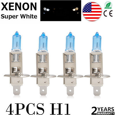 #ad 4PCS upgrade White H1 Halogen 110W Headlight 6000K Light Bulb 12V Super Bright $16.99